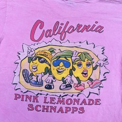 Vintage Stedman Shirt Mens Large Pink California Pink Lemonade Schnapps Tee