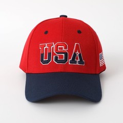 Unisex USA Baseball Cap Red Hat Embroidery Flag Cap Adjustable Size for Adult…