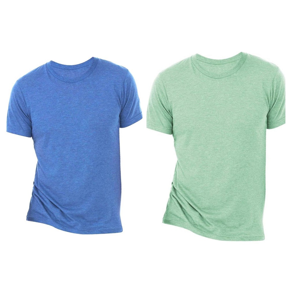 Men’s Canvas Light Weight Slim Tri-Blend T-Shirt Medium – Blue or Mint Green