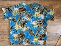 Vtg 60s 70s Weldon Hawaiian Print Mens Shirt Pajama Sz L/XL