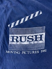 Vintage RUSH Shirt Size Large 80s Moving Pictures Tour 1981 Concert Band Tee