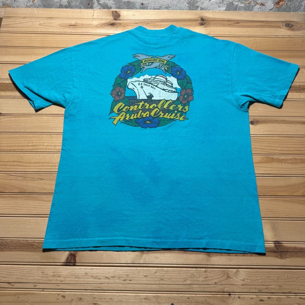 Vintage 1994 S.S. Taco Bell Controllers Aruba Cruise Graphic T-Shirt USA – XL
