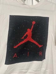 Jordan Air Jordan Jumpman Graphic Print White Crew Neck T-Shirt Men’s L