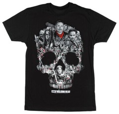 AMC’s The Walking Dead Standard Black Adult T-Shirt Skull