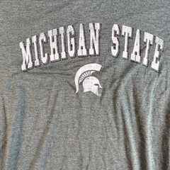 Colosseum Michigan State Spartans Mens Virtual Reality Long Sleeve Tee XL Green