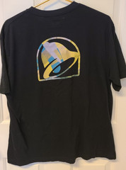 Taco Bell Shirt Mens XL Black V Neck Short Sleeve Logo Employee