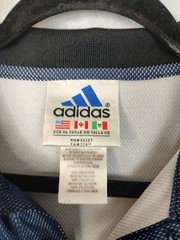 Vintage Adidas Mens T-Shirt Quarter Button Up w/ Logo & Collar Size XXL Black