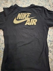 Nike Air Jordan 1 Gold Toe Shoe Sneakers T-Shirt Size Medium