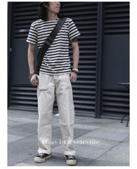 Bronson Breton Stripes T-Shirts Retro Short Sleeve French Marine Sailors Shirts