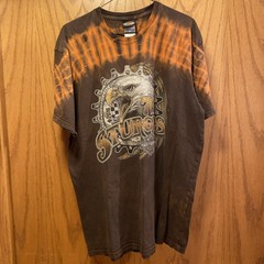Harley Davidson Men L~R.K. Stratman, Inc~2016~Brown~T-Shirt~Sturgis SD 76thRally