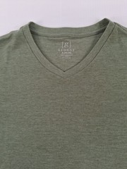 George Mens Size S (34-36) V Neck Olive Green Short Sleeve T-Shirt NWOT