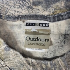 Jerzees Outdoors Mens 2x Mossy Oak Break Up Camo Long Sleeve Tee W/Pocket