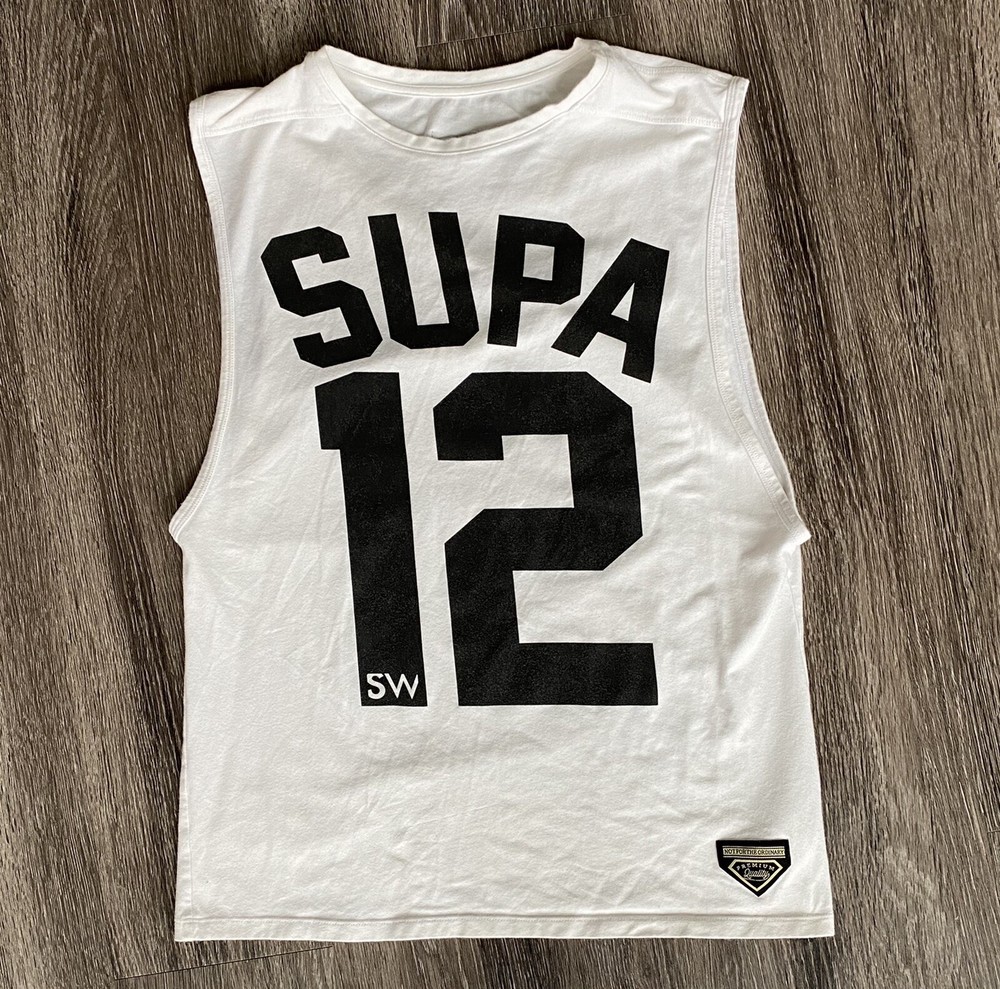 Supawear Men’s Sleeveless Workout Club Shirt Size Small Tank Top SUPA 12 Jersey