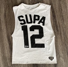 Supawear Men’s Sleeveless Workout Club Shirt Size Small Tank Top SUPA 12 Jersey