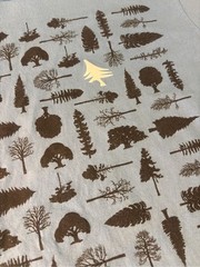 HippyTree Organic Cotton T-Shirt Mens Medium Blue Tree Forest Graphic Nature Tee