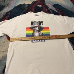 Vintage 90s LGBTQ Pride Kerry O’Quinn Party Shirt White Men’s L Cowboy Austin TX