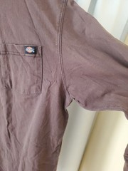 Dickies Performance Long Sleeve Pocket Brown Workwear Pullover Shirt Men’s XL