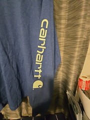 Carhartt Loose Fit Heavyweight Long-Sleeve Logo Sleeve Graphic T-Shirt TK0231-M