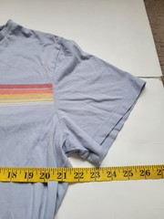 Marine Layer crew neck t-shirt distinctive multi-colored horizontal stripe Sz L