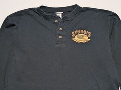 VTG 2004 Sturgis Black Hills Motor Classic Henley Shirt Mens L Biker