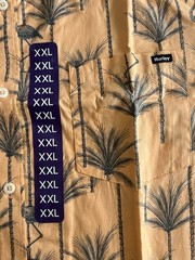 Hurley Men’s Orange & Blue Flamingo & Palm Tree Print Shirt 2XL Med NEW E0136