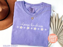 Comfort Tee Choose Kindness Positive Message Graphic Top