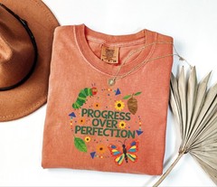 Cute Teacher Shirt Progress Over Perfection Elementary Teacher Back To School Te