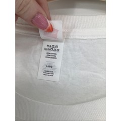 Hanes Essentials Mens Large White 2-Pack 100% Cotton Long Sleeve T-Shirt OS16-22