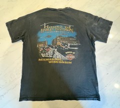 VTG ‘98 Harley-Davidson Motorcycles Badge Logo T-shirt Sz L Black Biker Chopper