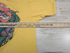 Vintage 70s Single Stitch Shirt Mens Large Yellow Surfer Graphic Double Sided