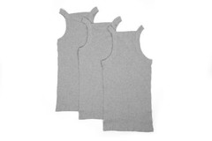 3 Packs AC Basics Men’s G-unit Style Cotton Tank Square Cut Muscle Rib A-Shirts