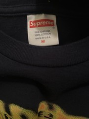 Supreme Black Graphic Logo Preshrunk Cotton Jersey Crew Neck T-Shirt Men’s M