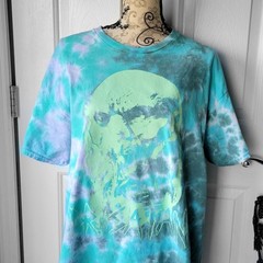 Dr. Satan XL T-Shirt Tie-dye House Of 1000 Corpses, Horror Gore blue purple boot