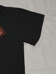 Superman Shirt Mens Large Black Flaming S Logo Graphic Tee DC Comics Superhero