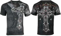 Xtreme Couture By Affliction Men’s T-Shirt Battledome Biker Cross