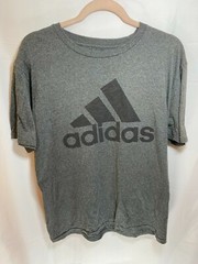 Adidas Shirt Adult Large Grey The Go To Tee Spell Out Pullover Mens