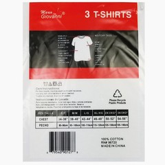 3 to 6 Pcs Men 100% Cotton Crew & V-Neck Tag less T-Shirt Undershirt White S-XL