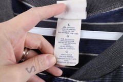 Vtg 90s Streetwear Mens Large Faded Striped Color Block Knit Henley T-Shirt USA
