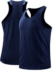 NELEUS Men’s 3 Pack Running Tank Tops Dry Fit Muscle Athletic Workout Shirts,…
