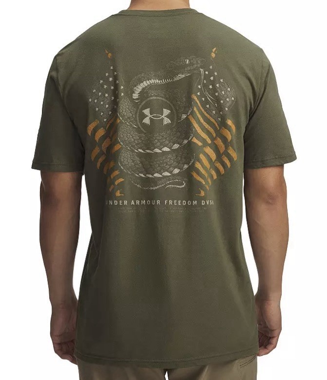 NEW Under Armour Freedom Snake Short Sleeve Mens T Shirt Tee Loose Green XL