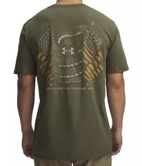 NEW Under Armour Freedom Snake Short Sleeve Mens T Shirt Tee Loose Green XL