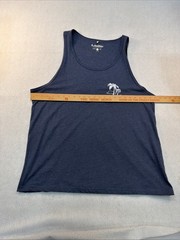 Chubbies Mens Tank Top Size XXL Blue The Weekend Has Arrived Palm Trees