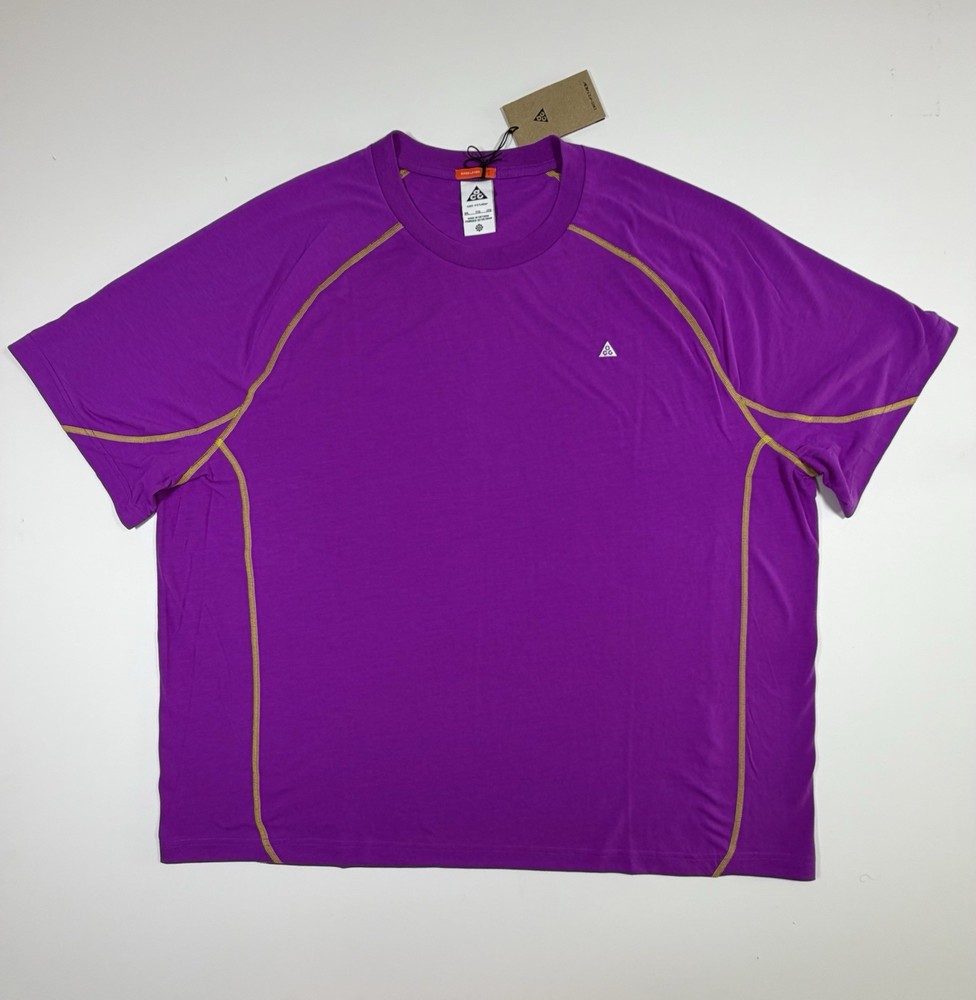 Nike ACG Dri-FIT ADV Mens 2XL Purple Short Sleeve T-Shirt HJ2881-551 NEW