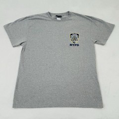 Vintage Y2K Official New York Police Department NYPD Gray Tee Shirt Men’s XL