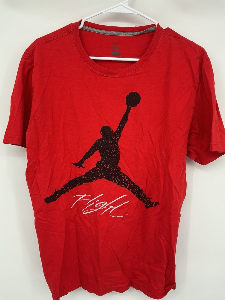 Nike Jordan Jumpman Logo FLIGHT Graphic T-Shirt Red Size L