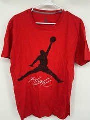 Nike Jordan Jumpman Logo FLIGHT Graphic T-Shirt Red Size L