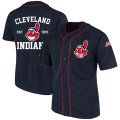NEW Cleveland Indians Navy Baseball Jersey Full Size S to 5XL UR1094
