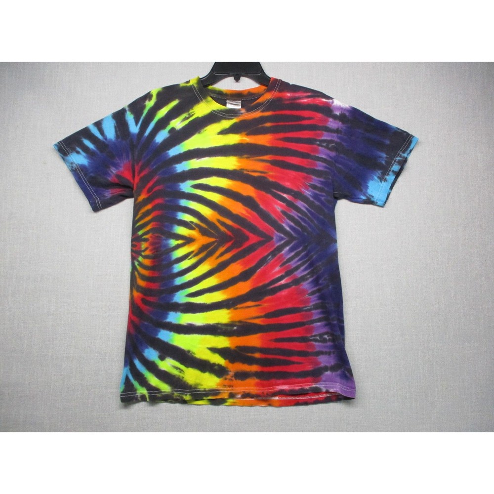 Gildan Multicolor Bold Graphic Artistic Short Sleeve Tie Dye T Shirt Medium