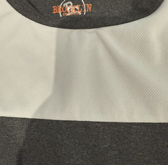 Brooklyn Standard Men s Athletic T-Shirt- Gray with white panel design -Size M
