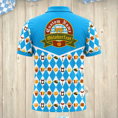 Oktoberfest Polo Shirt Custom Name German Beer Festival Bavarian Shirt (S-5XL)